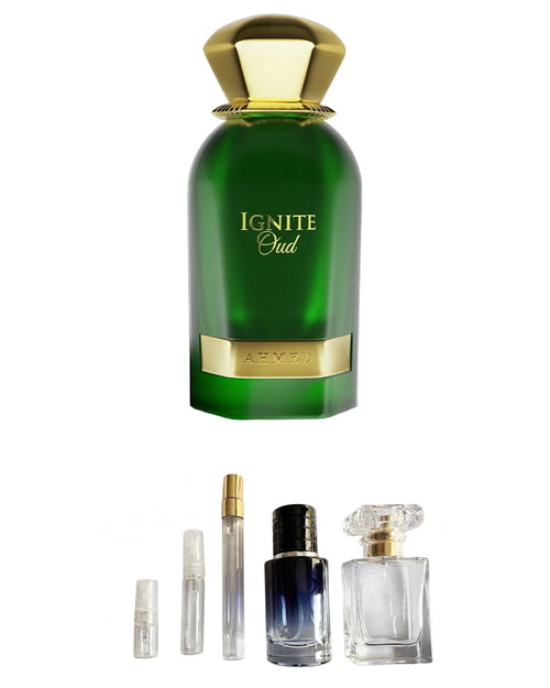 Ahmed Al Maghribi - Ignite Oud (Sample Sizes) with sample bottles
