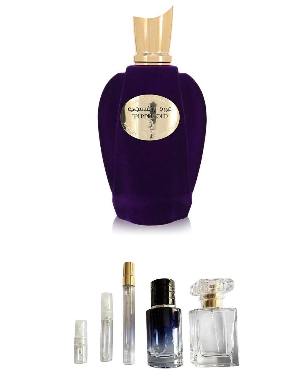 Arabiyat Prestige-Purple Oud (Sample Sizes) with sample bottles