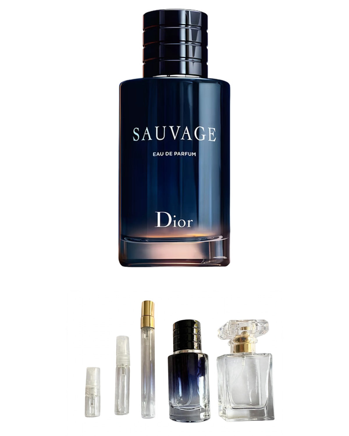 Dior - Sauvage Eau de Parfum (Sample Sizes) with sample bottles