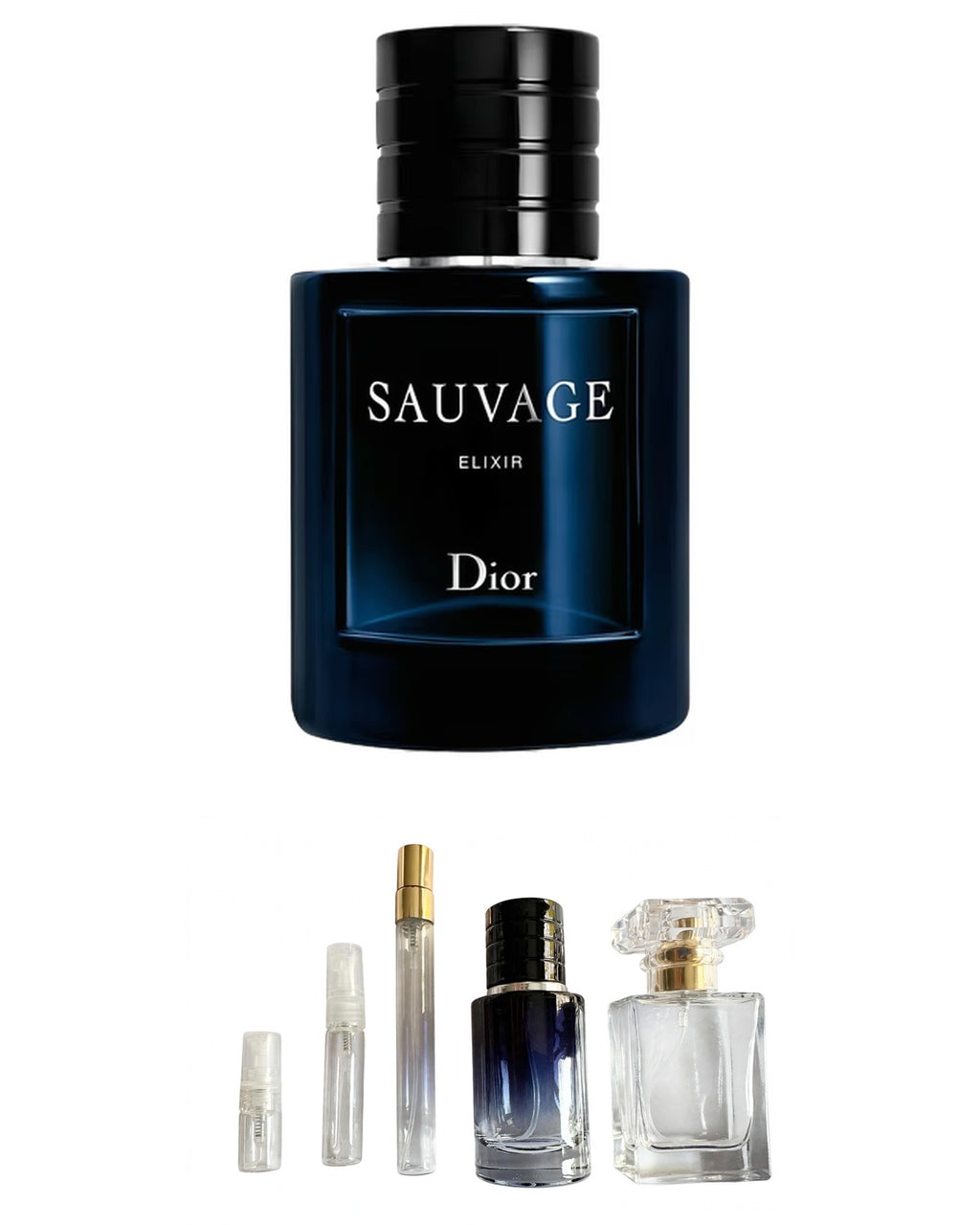 Dior - Sauvage Elixer (Sample Sizes) with sample bottles