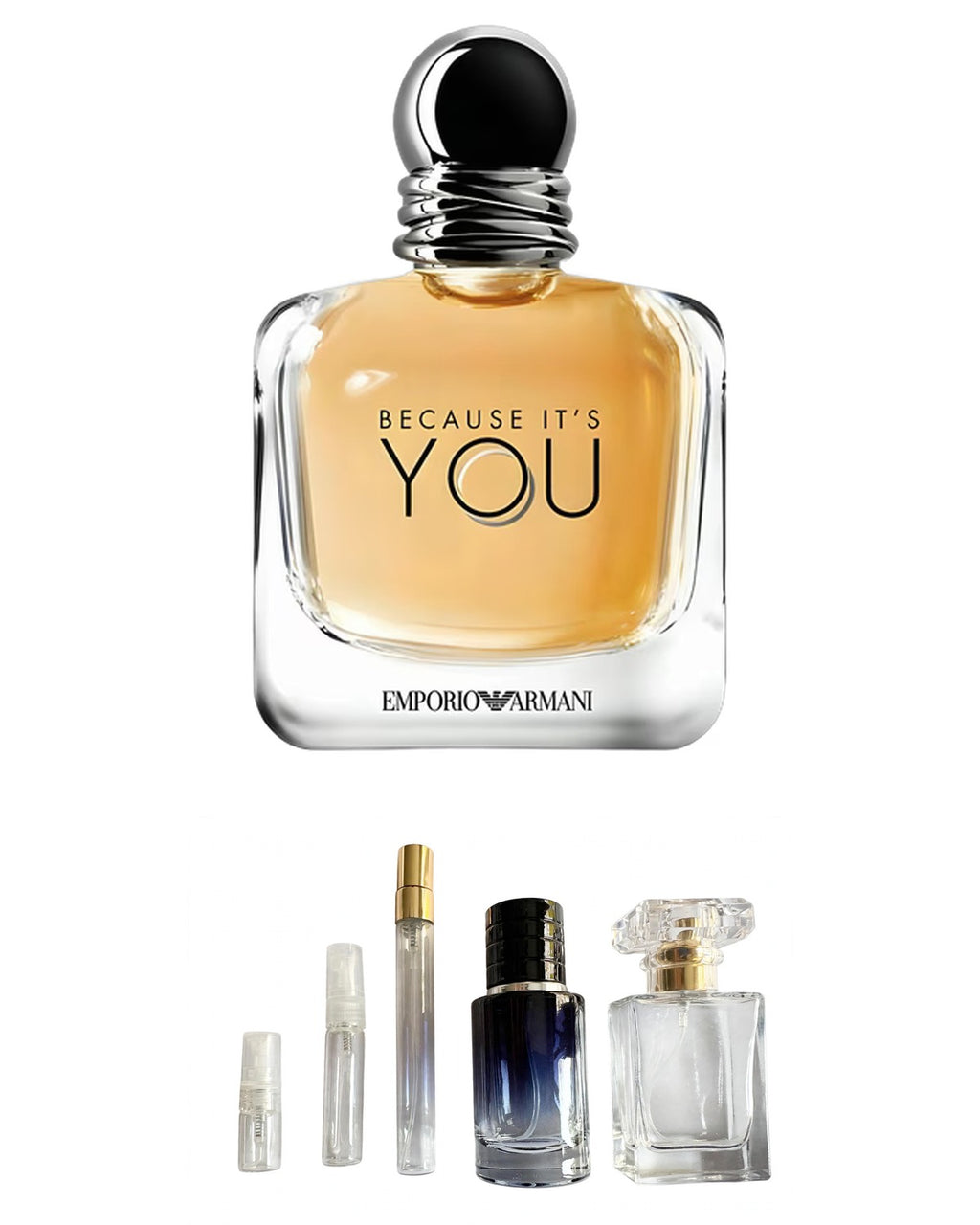 Emporio Armani - Because It's You (Sample Sizes) with sample bottles