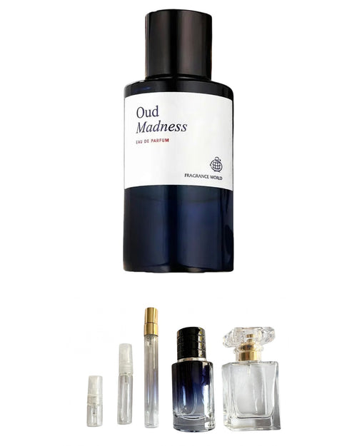 Fragrance World-Oud Madness (Sample Sizes) with sample bottles