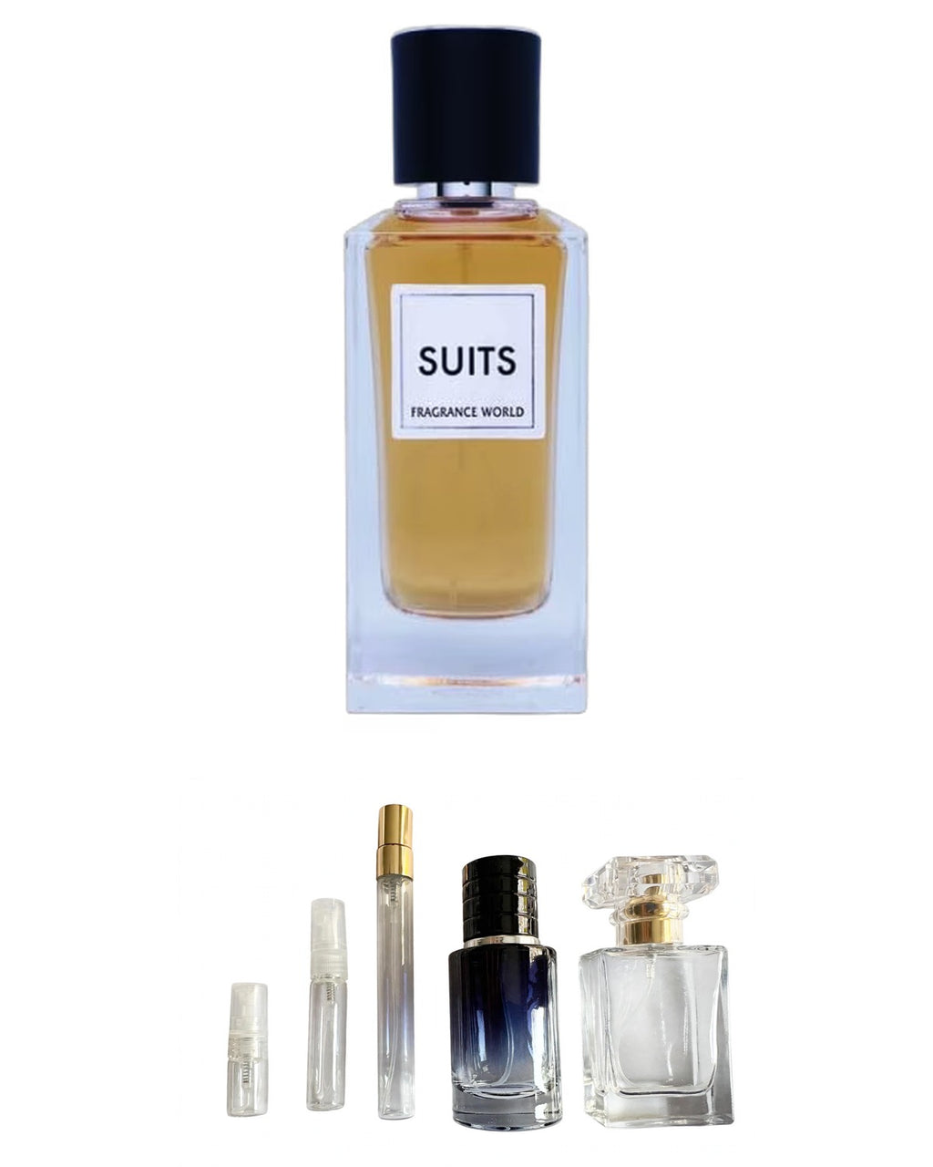 Fragrance World - Suits (Sample Sizes) with sample bottles
