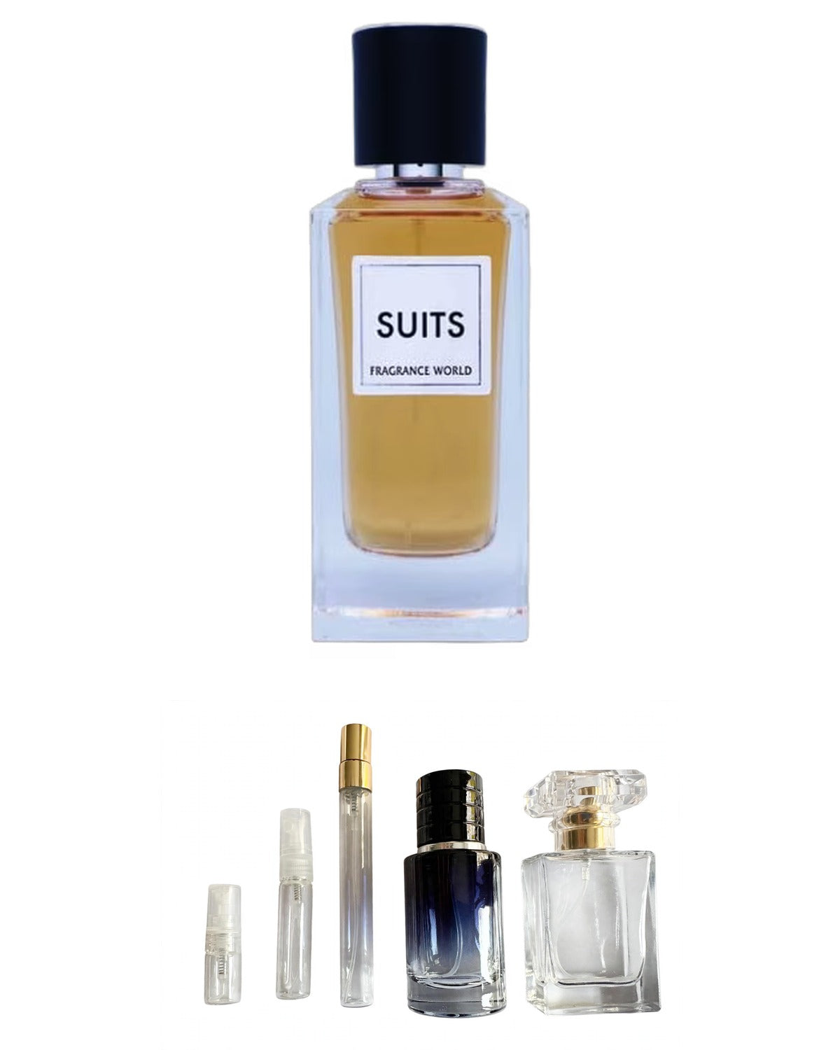 Fragrance World - Suits (Sample Sizes) with sample bottles