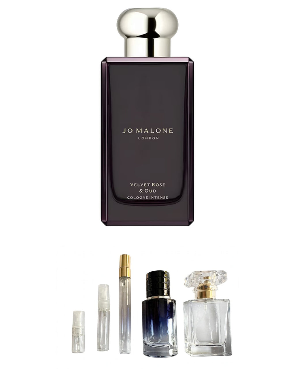 Jo Malone - Velvet Rose and Oud (Sample Sizes) with sample bottles
