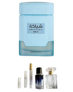 Khadlaj-Shiyaaka Sky (Sample Sizes) with sample bottles