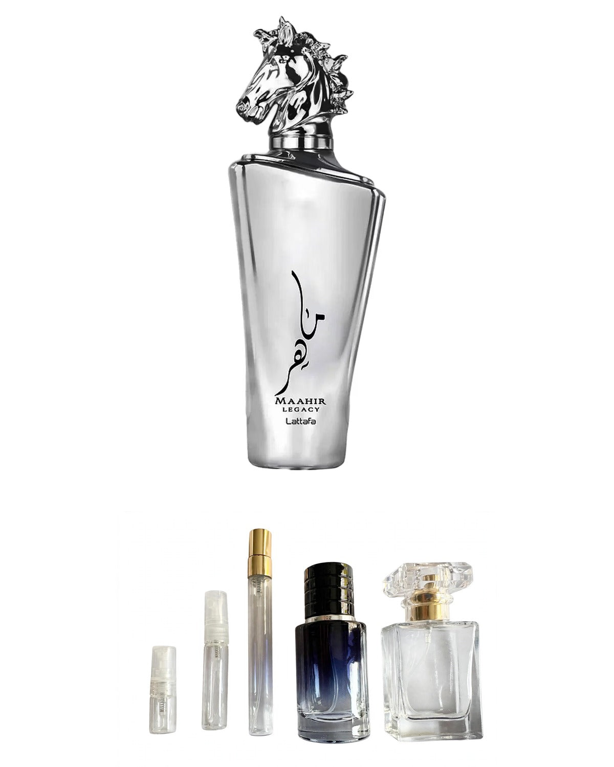 Lattafa-Maahir Legacy (Sample Sizes) with sample bottles