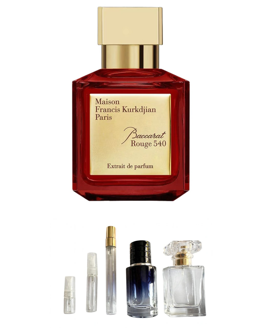 Maison Francis Kurkdjian - Baccarat Rouge 540 Extrait de Parfum (Sample Sizes) with sample bottles