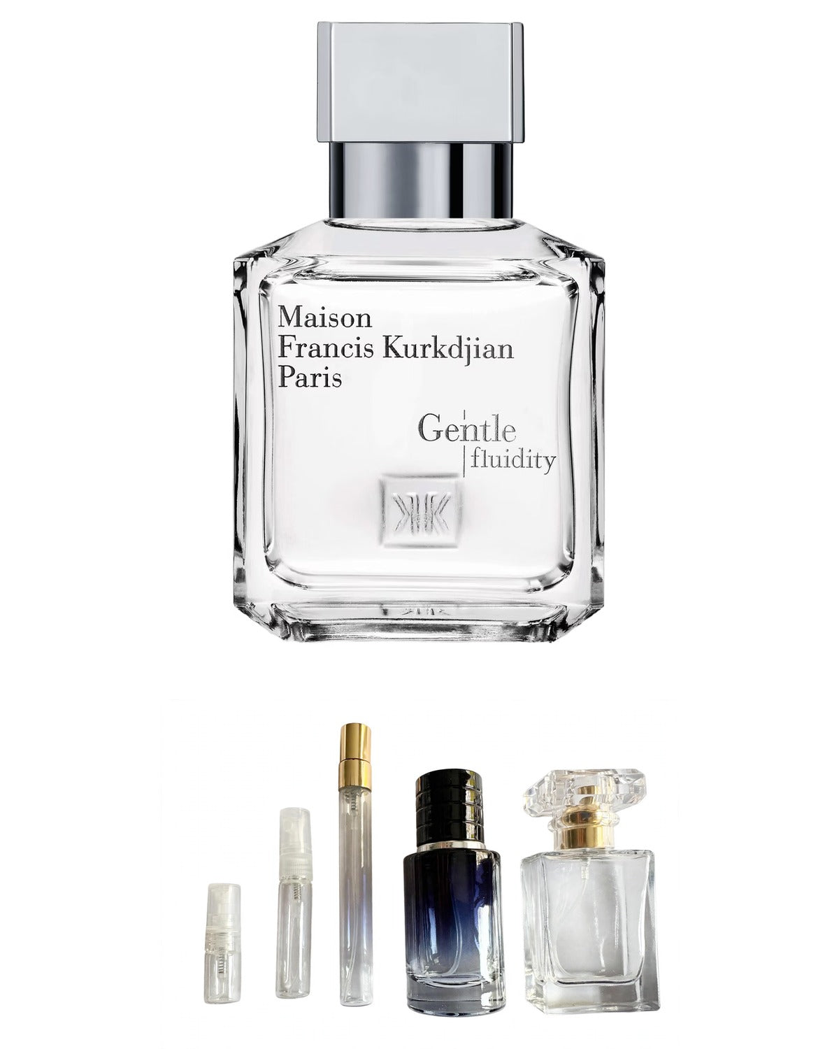 Maison Francis Kurkdjian-Gentle Fluidity Silver (Sample Sizes) with sample bottles