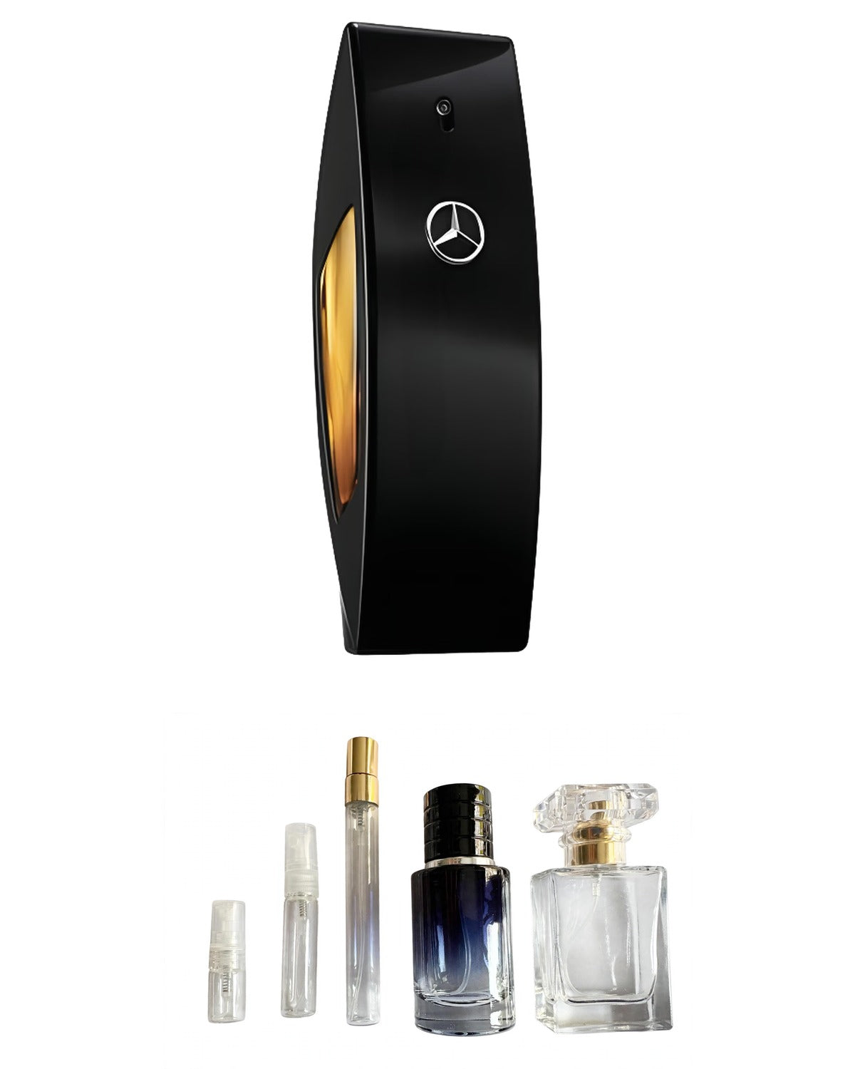 Mercedes-Benz Club Black (Sample Sizes) with sample bottles