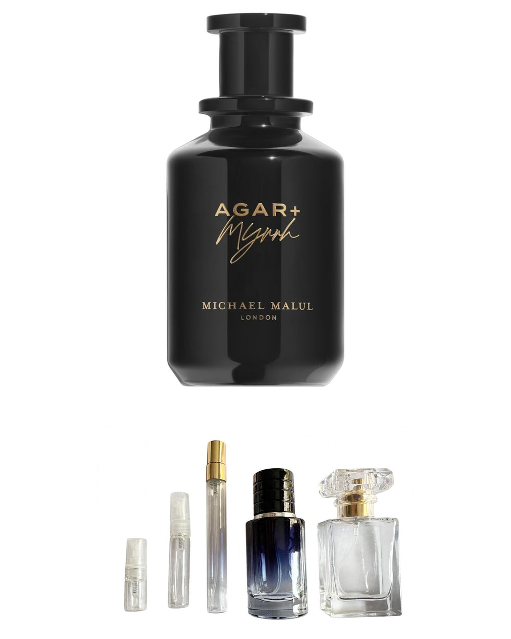 Michael Malul-Agar+Myrrh (Sample Sizes) with sample bottles