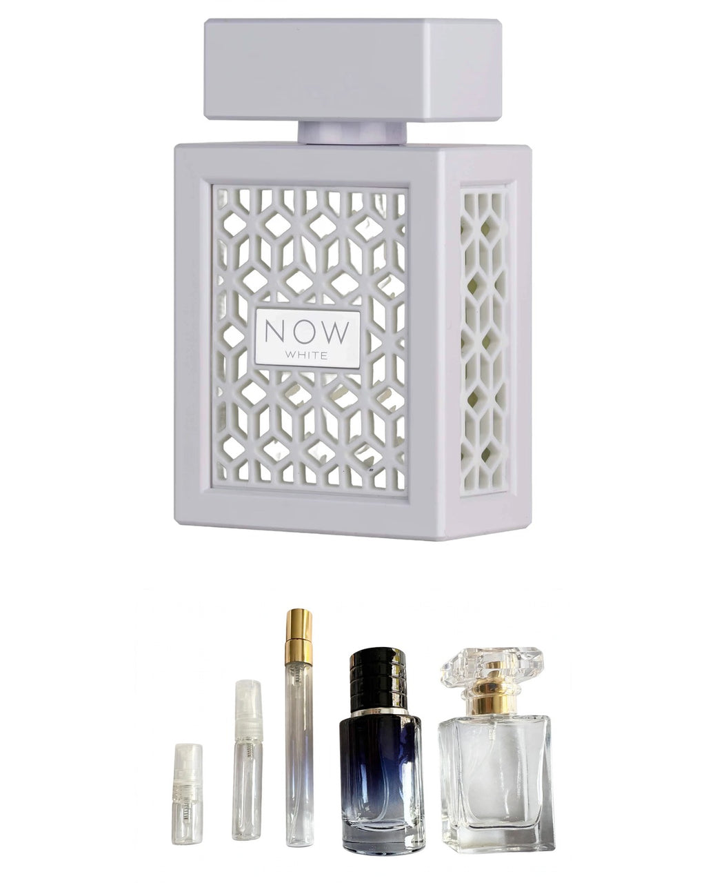 RAVE-Now White (Sample Sizes) with sample bottles