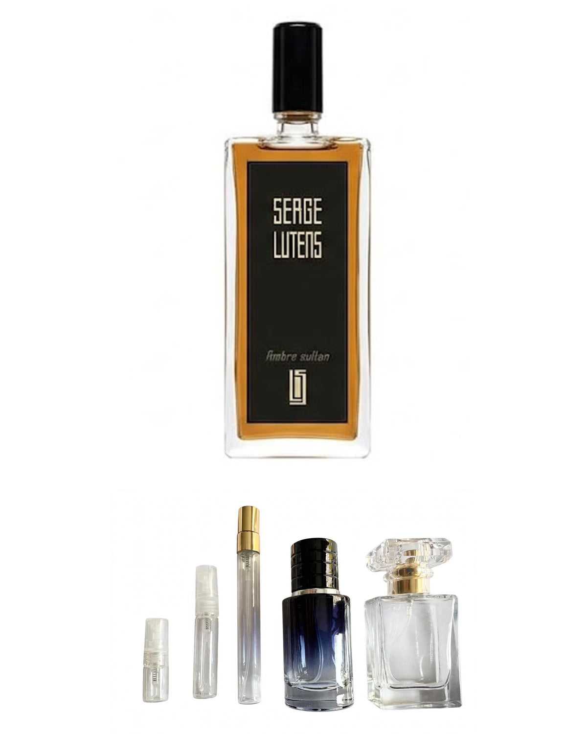 Serge Lutens-Ambre Sultan (Sample Sizes) with sample bottles