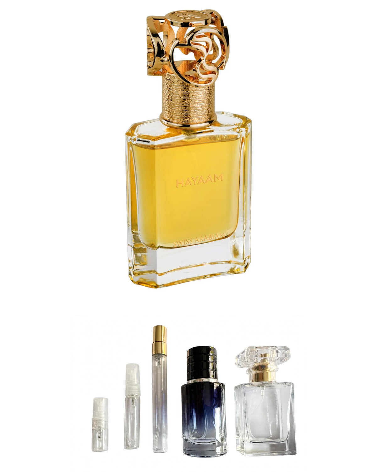 Swiss Arabian-Hayaam (Sample Sizes) with sample bottles