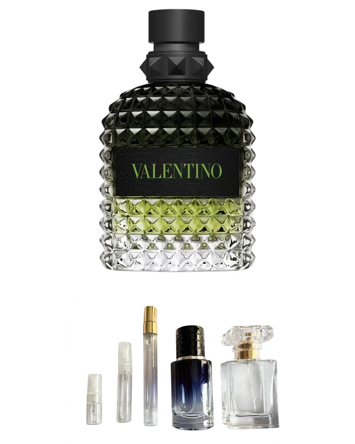 Valentino - Valentino Uomo Born in Roma Green Stravaganza (Sample Sizes) with sample bottles