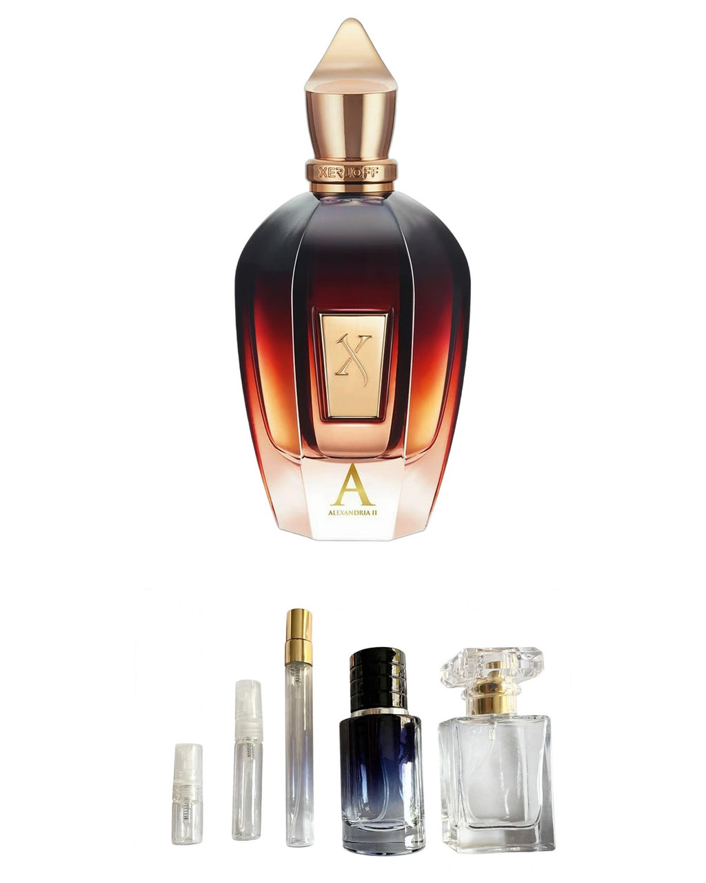 Xerjoff-Alexandria ii (Sample Sizes) with sample bottles